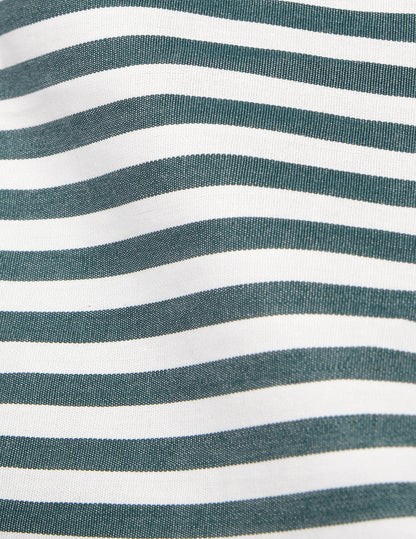 Fitted blue striped shirt