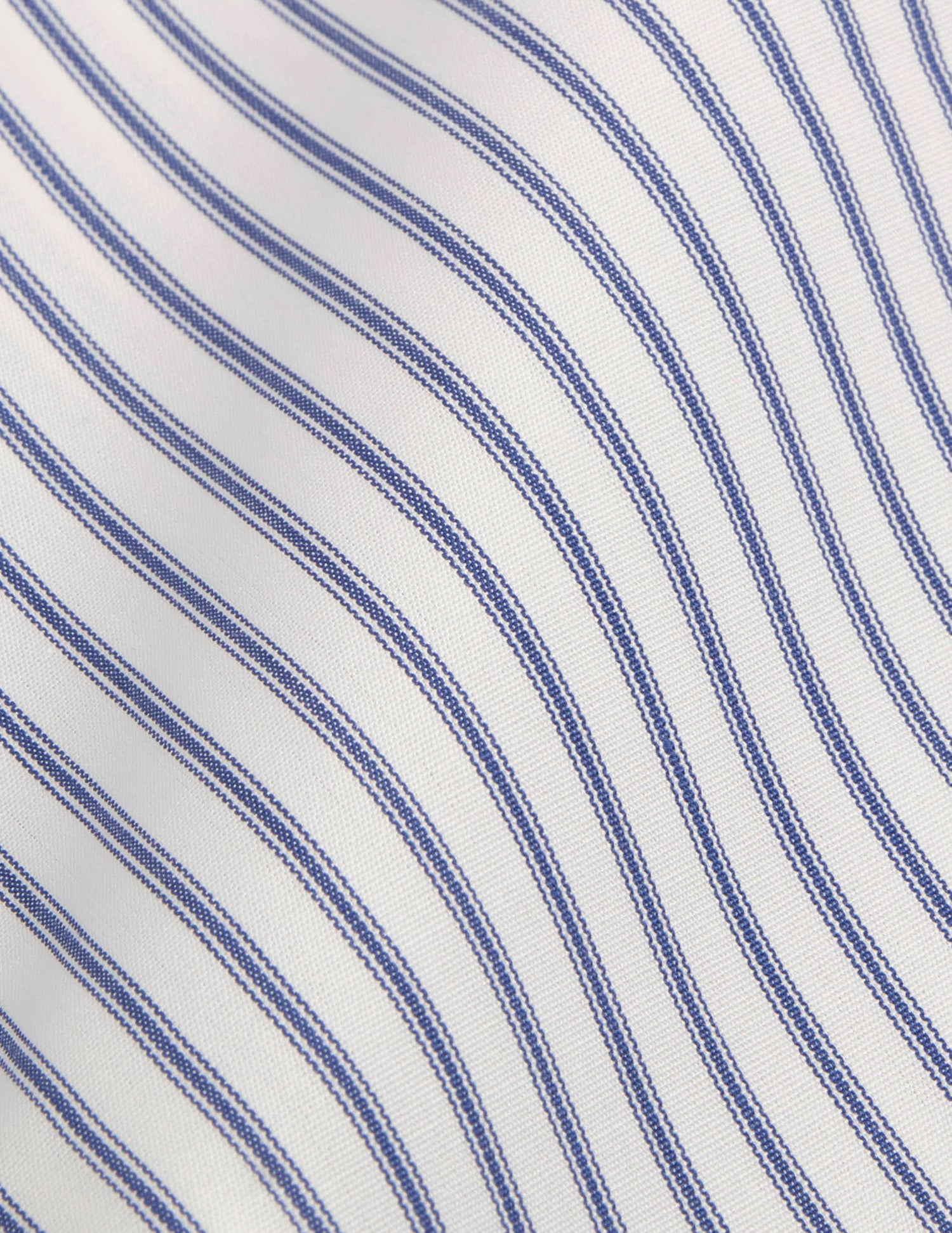Semi-fitted navy striped shirt - Poplin - Figaret Collar#2