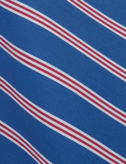 Semi-fitted blue striped shirt