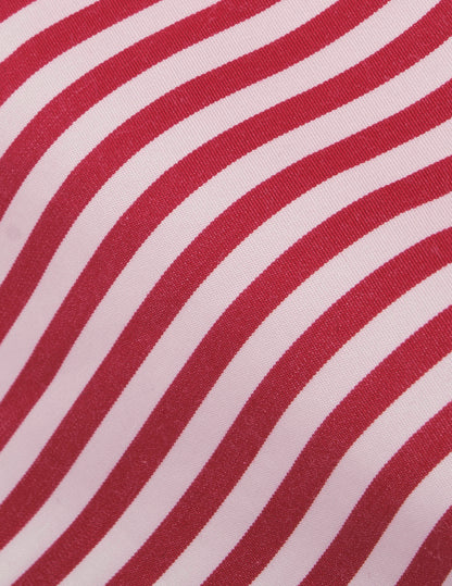Semi-fitted striped red shirt