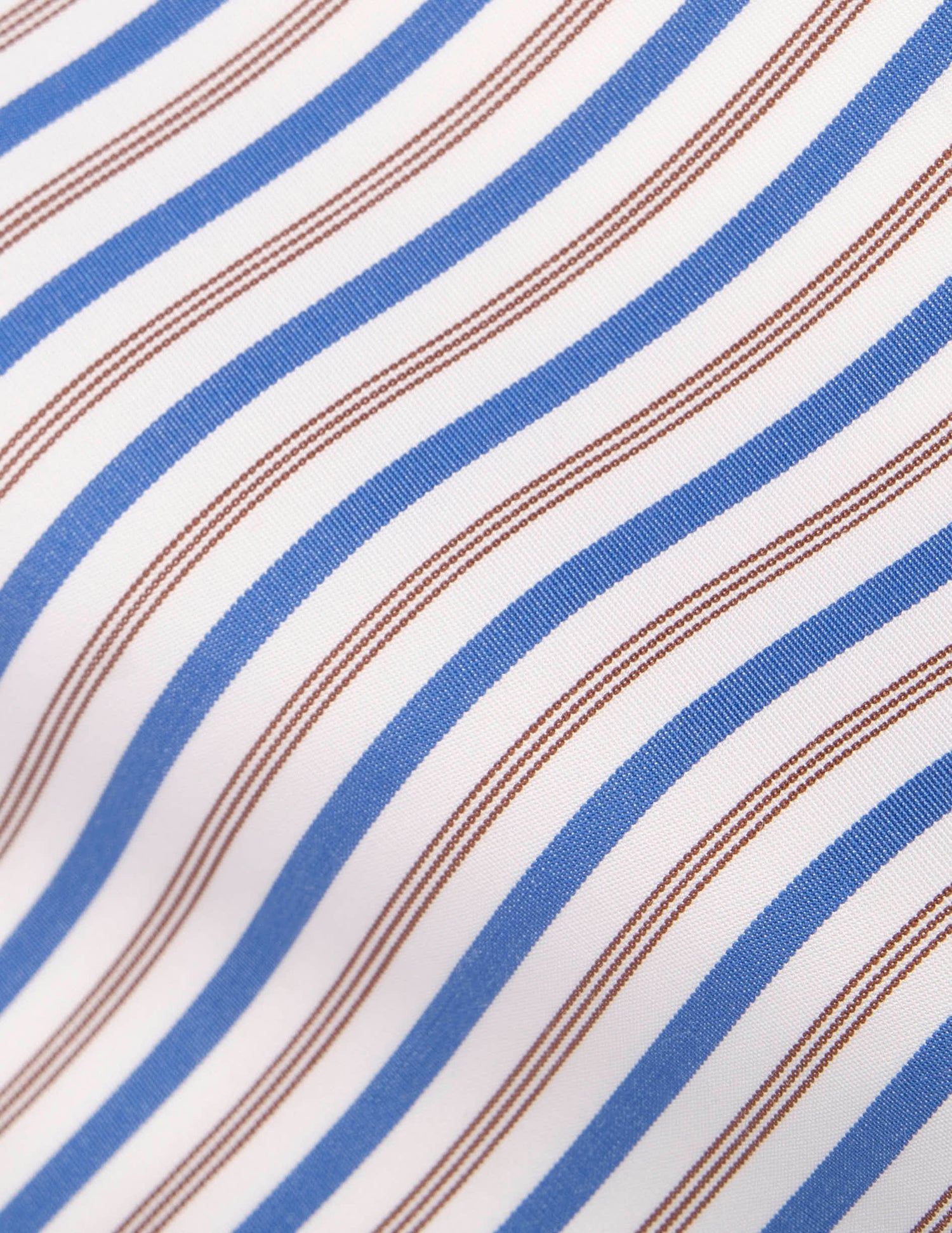 Blue striped semi-fitted shirt - Poplin - Figaret Collar#2