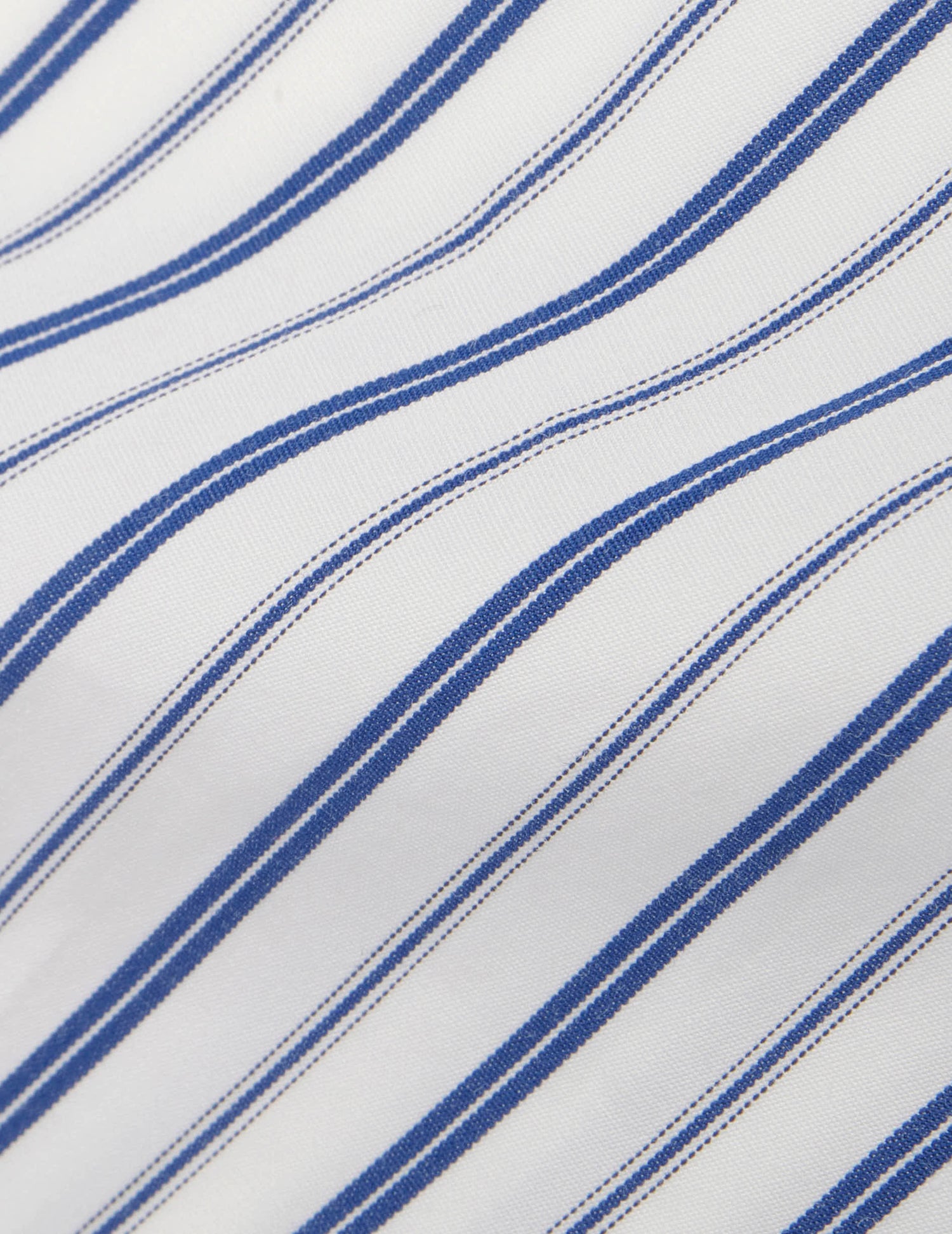 Navy striped semi-fitted shirt - Poplin - Figaret Collar#2