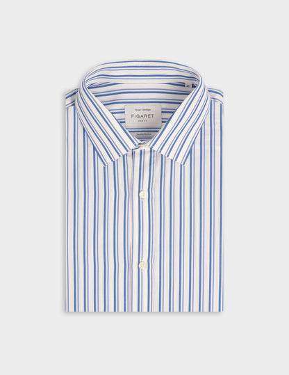 Classic blue striped shirt