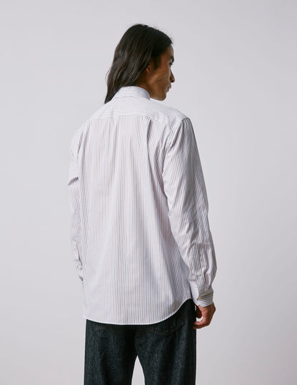 Classic brown striped shirt