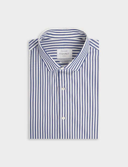 Fitted navy striped Voyage shirt