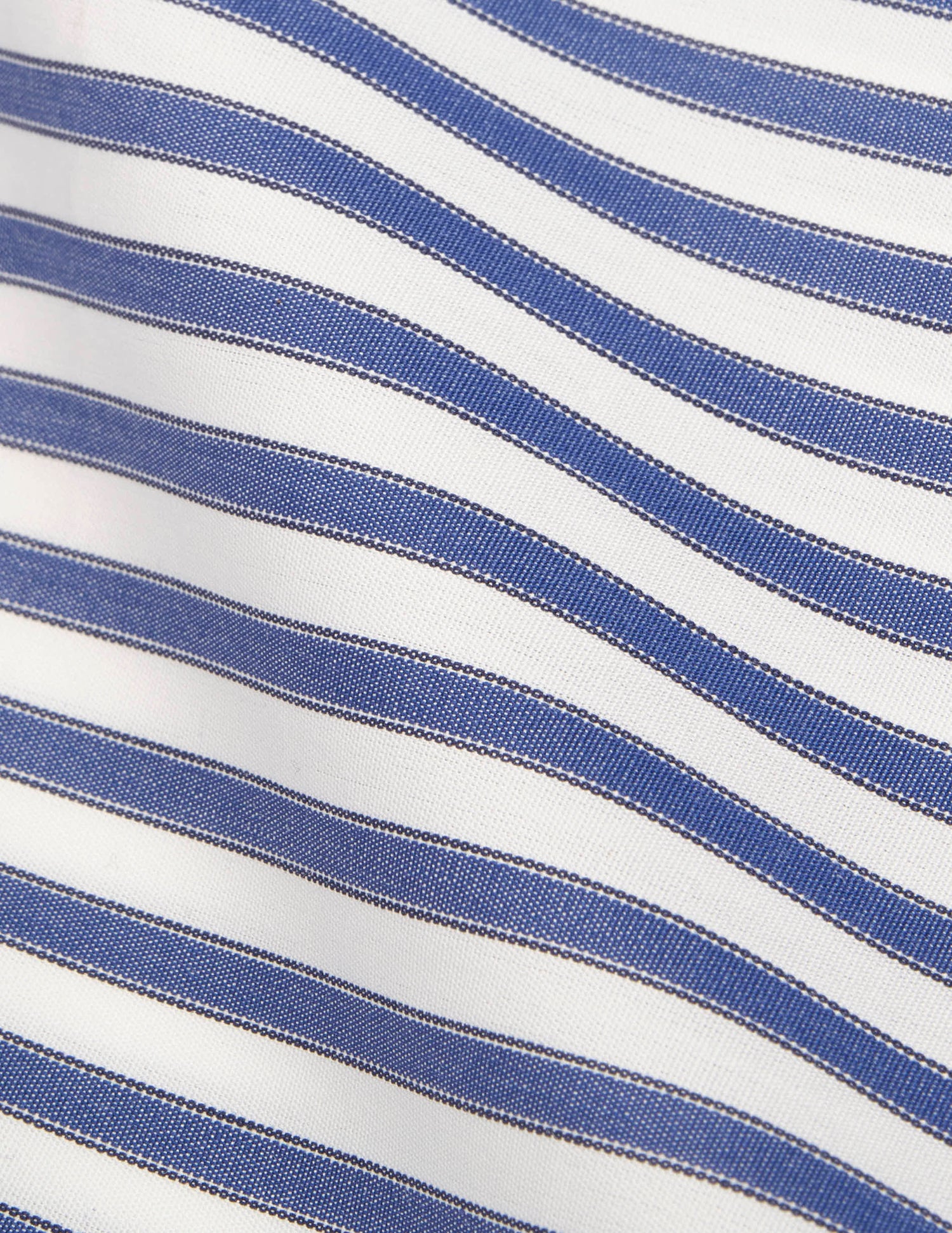 Fitted navy striped easy-iron shirt