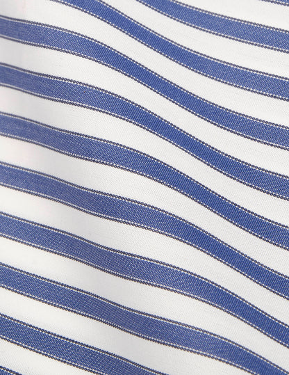 Fitted navy striped Voyage shirt