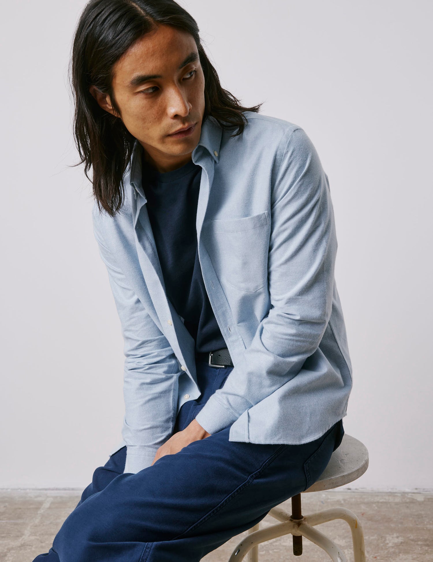 Gabriel blue shirt - Scratch oxford - American Collar#3