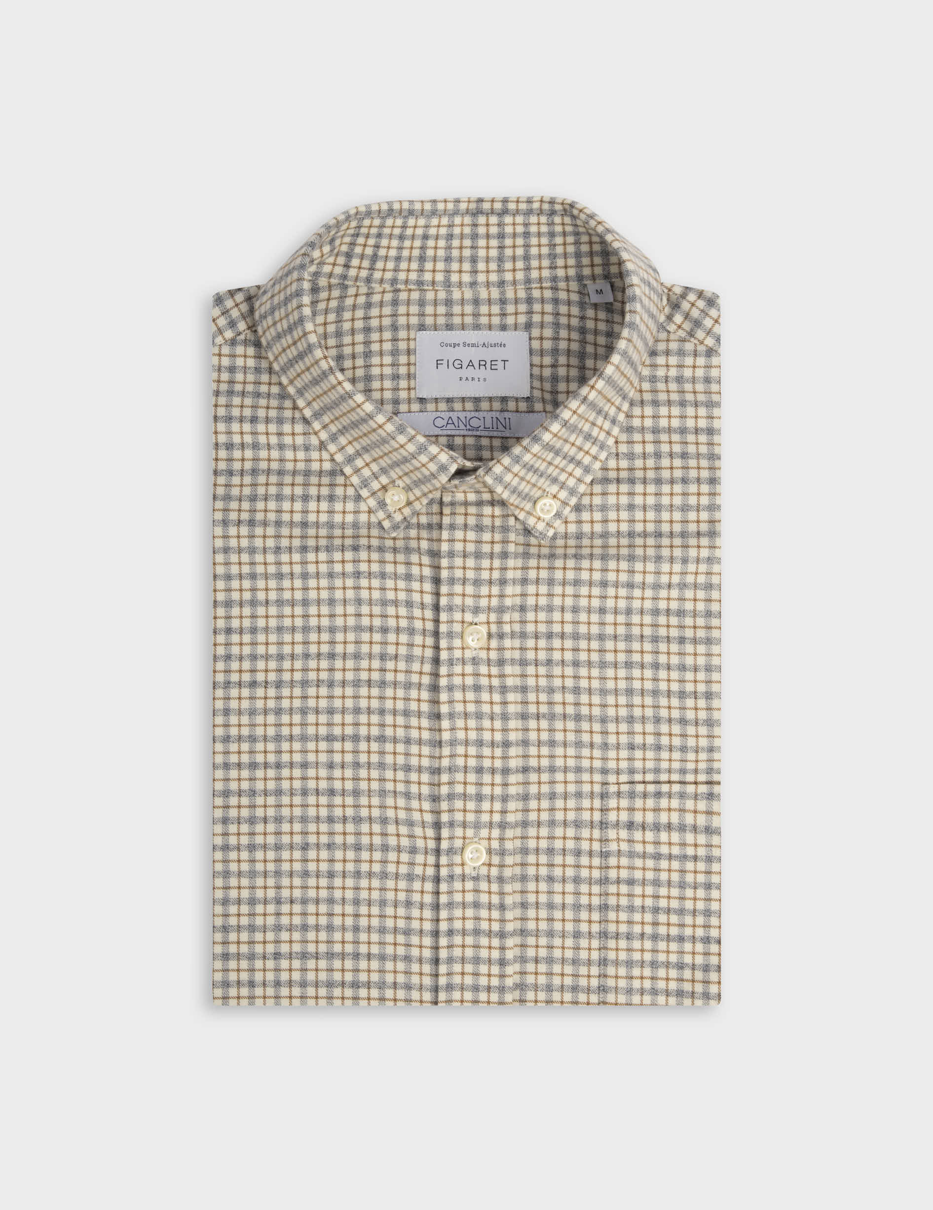 Gabriel brown checked shirt - Flannel - American Collar