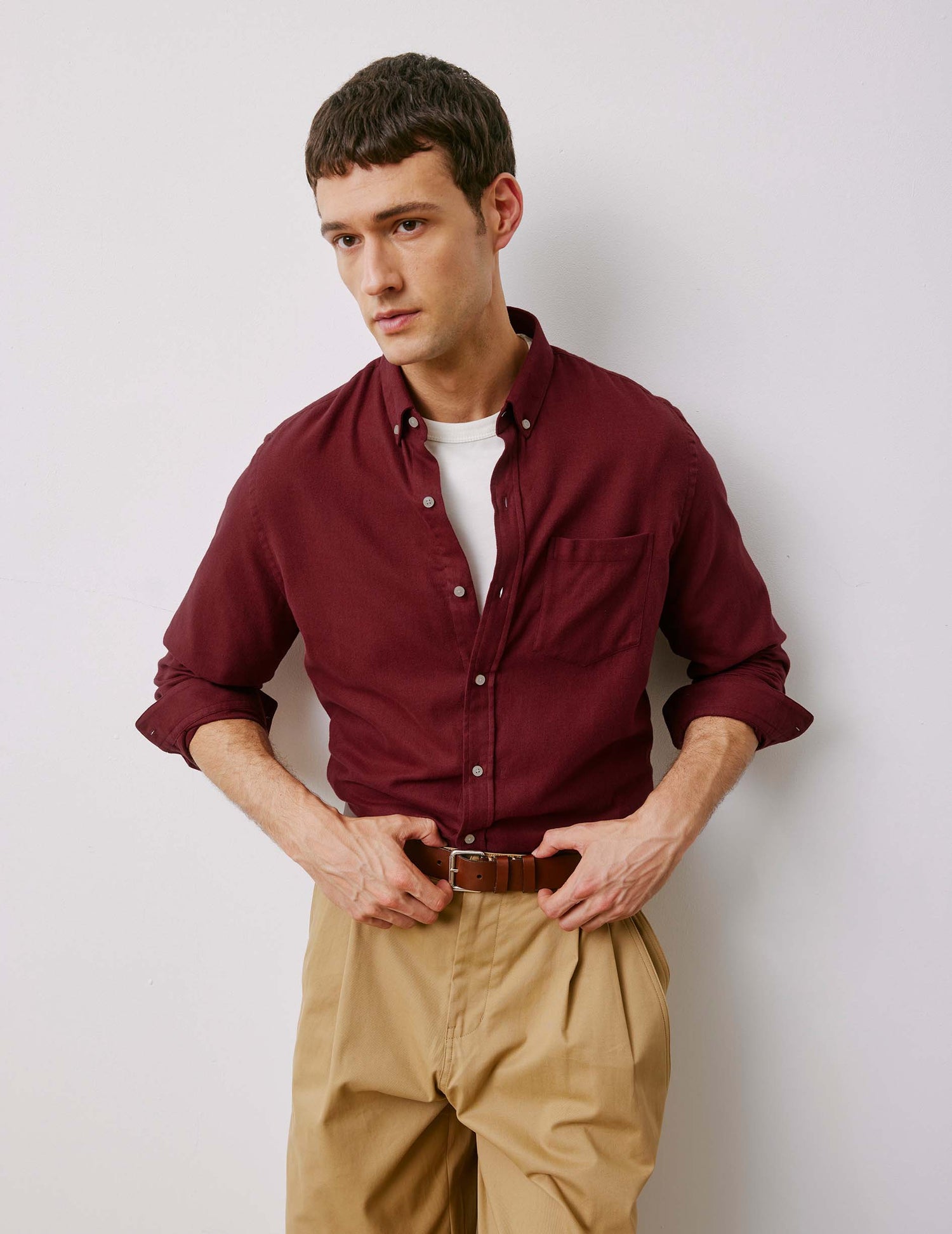 Gabriel bordeaux shirt - Flannel - American Collar#4