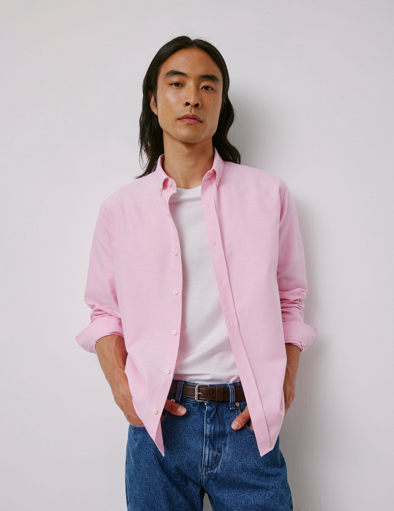 Gaspard pink shirt - Oxford - American Collar
