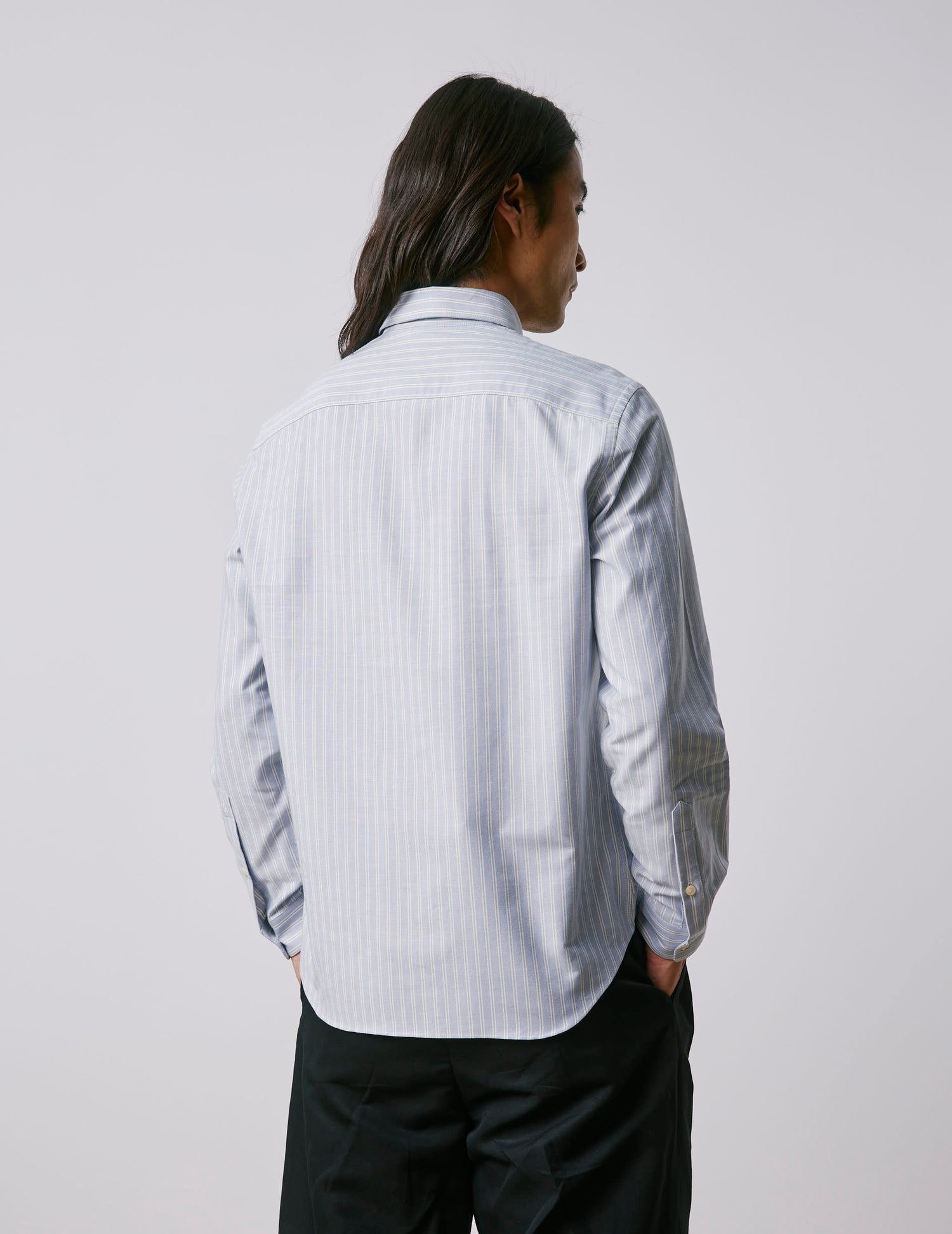 Gaspard striped blue shirt