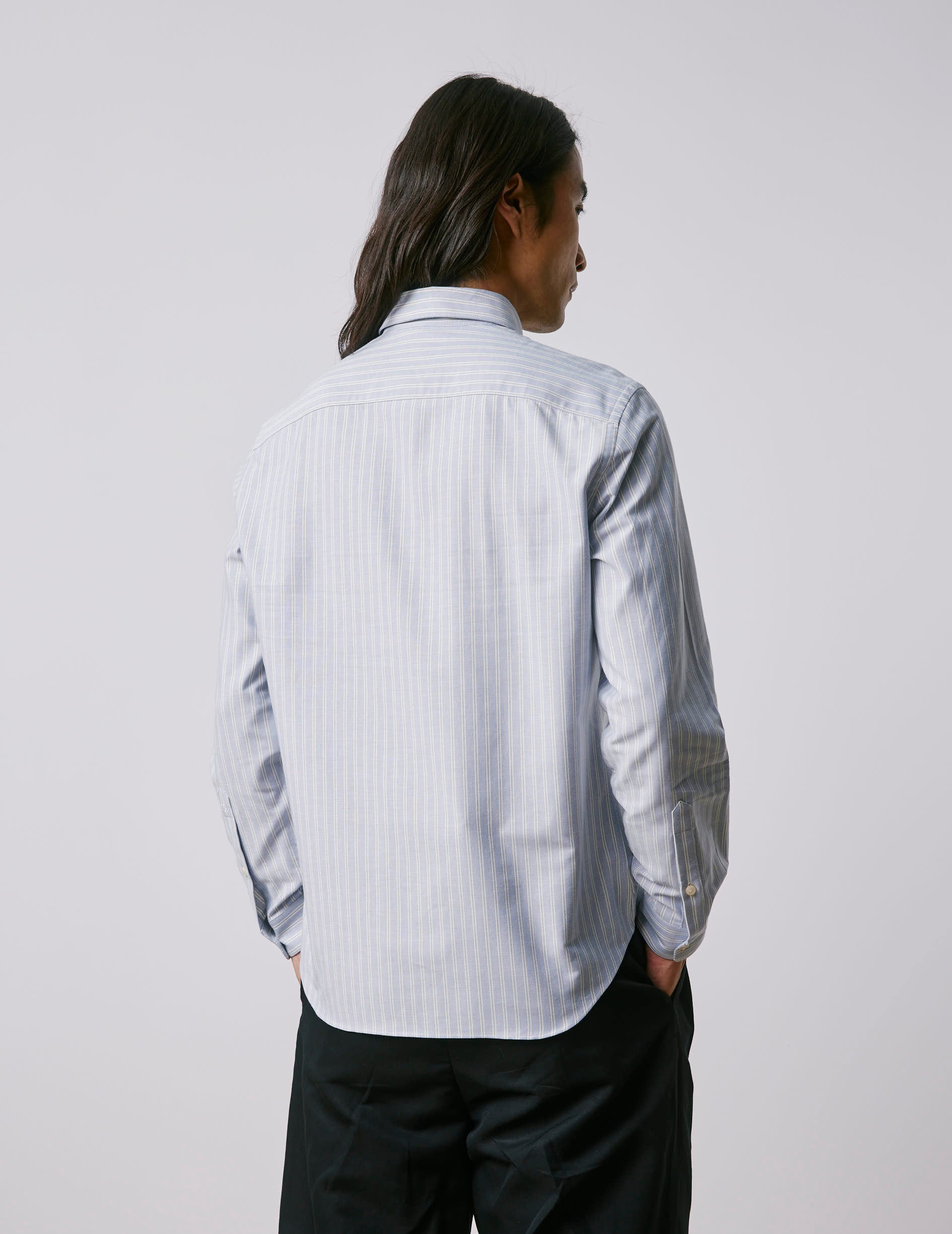 Gaspard striped blue shirt - Oxford - American Collar