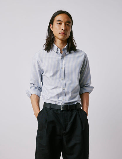 Gaspard striped blue shirt
