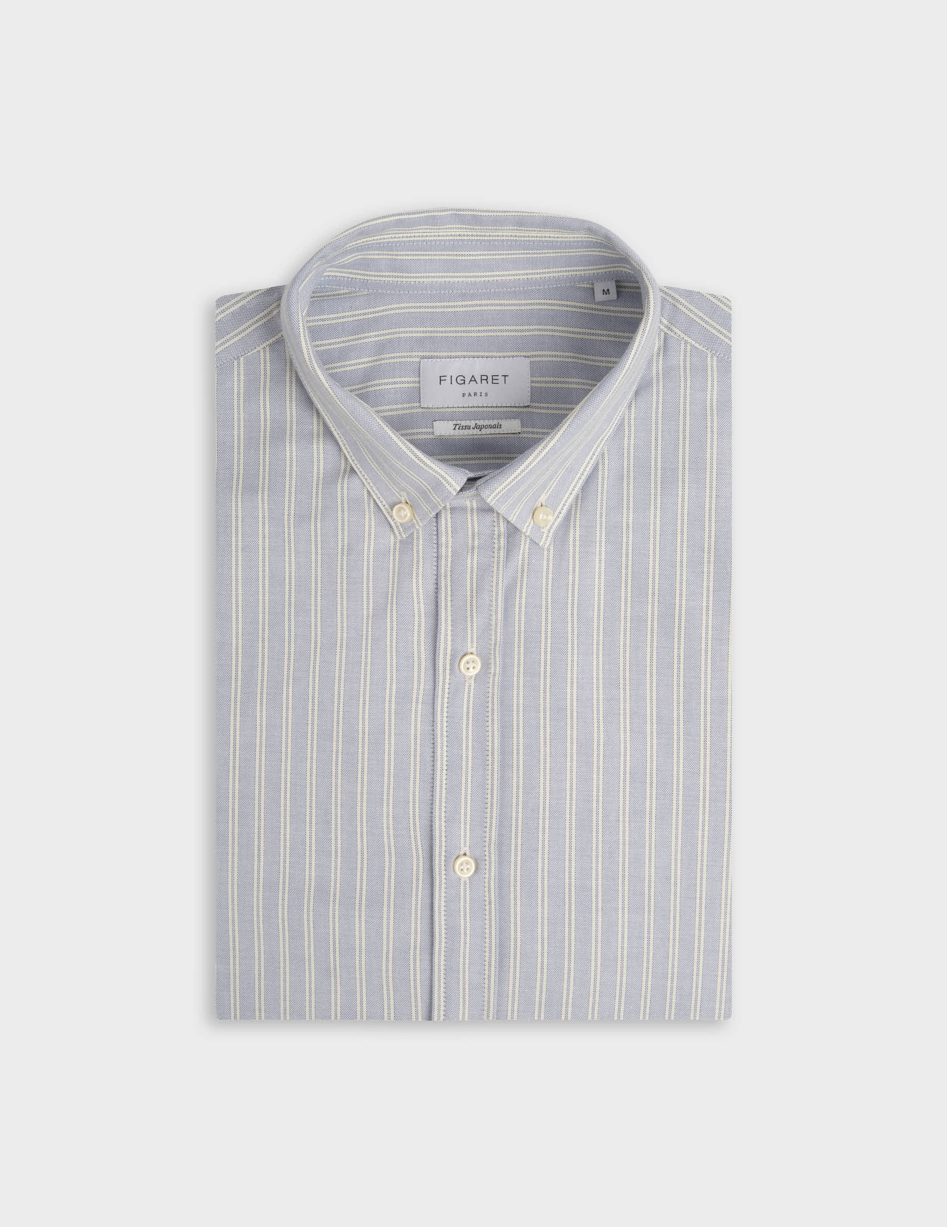 Gaspard striped blue shirt - Oxford - American Collar