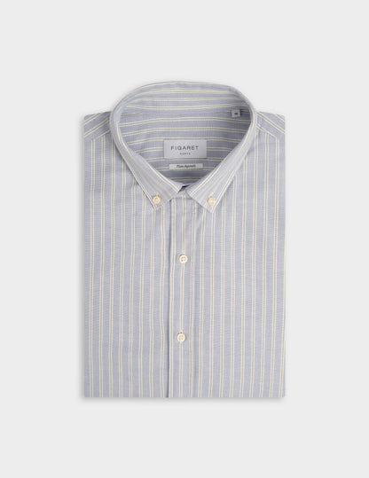 Gaspard striped blue shirt