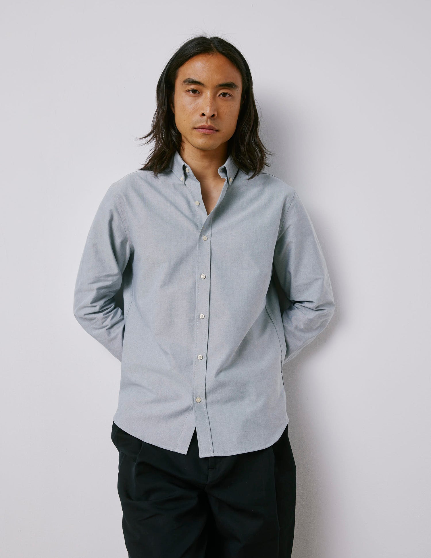 Gaspard green shirt - Oxford - American Collar