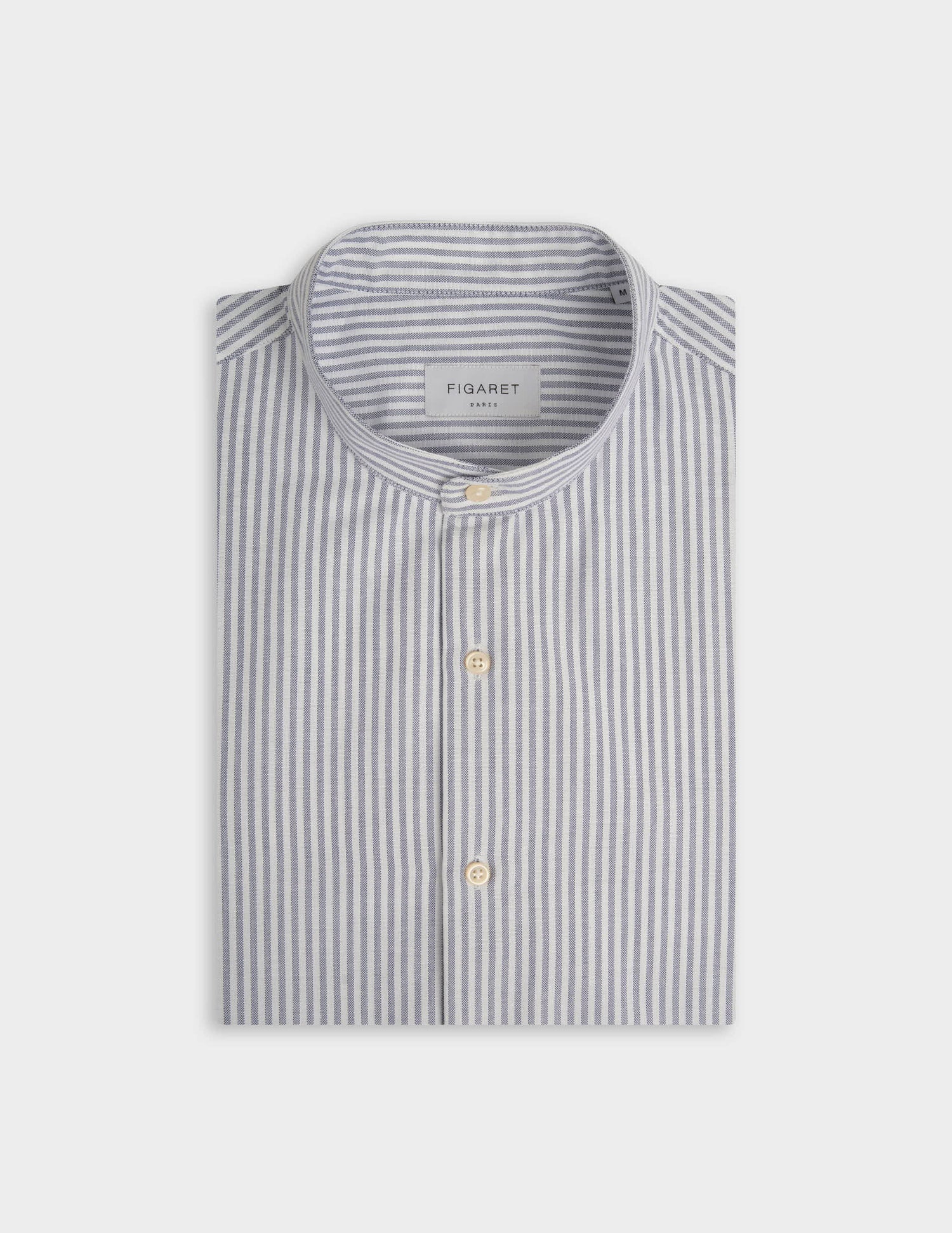 Herwin navy striped shirt - Oxford - Officer Collar#5