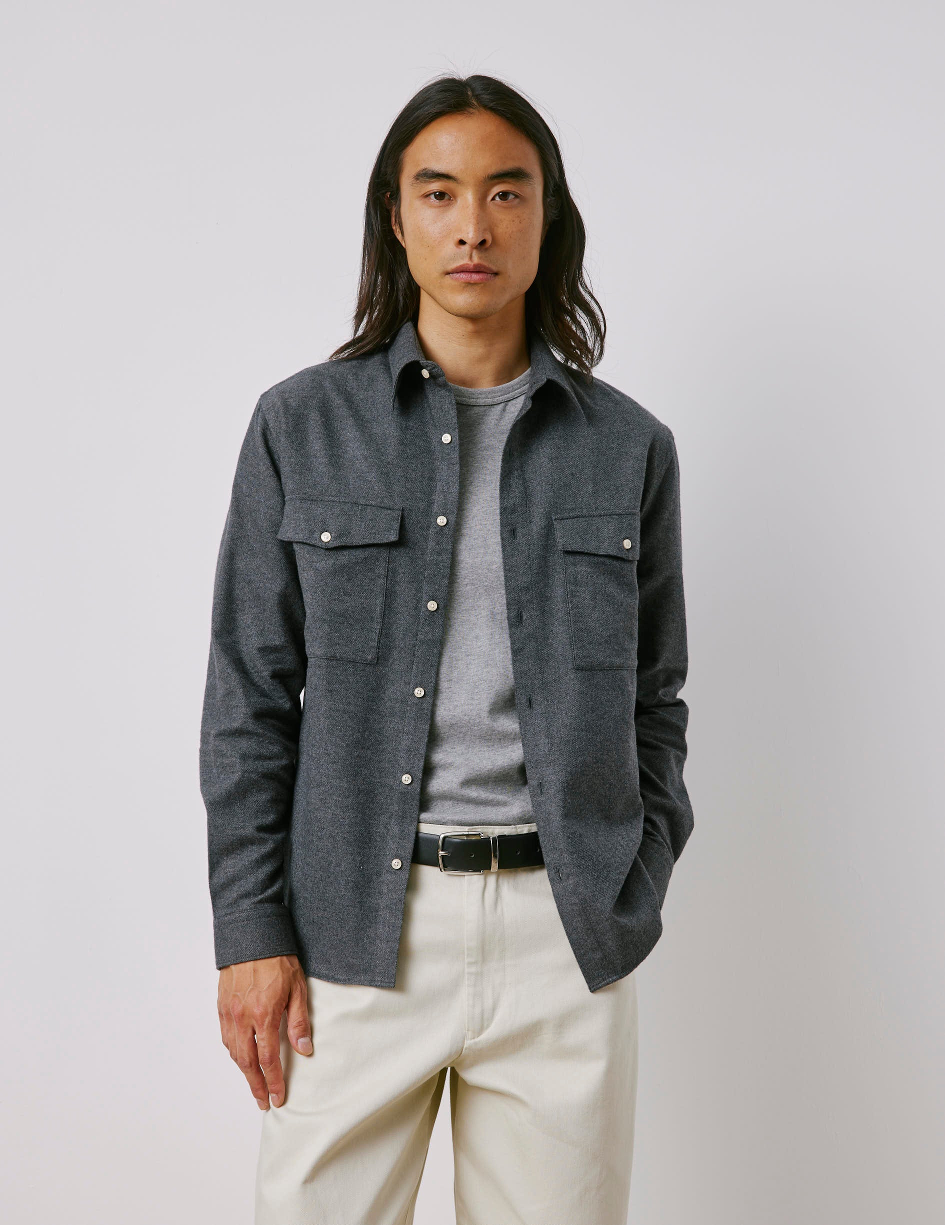 Irwin grey shirt - Flannel - Prodigious Collar