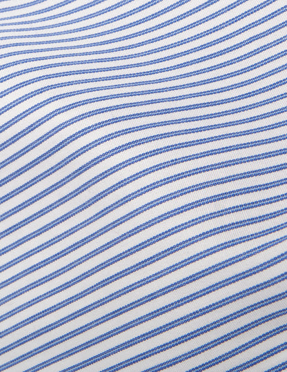 Fitted blue striped shirt