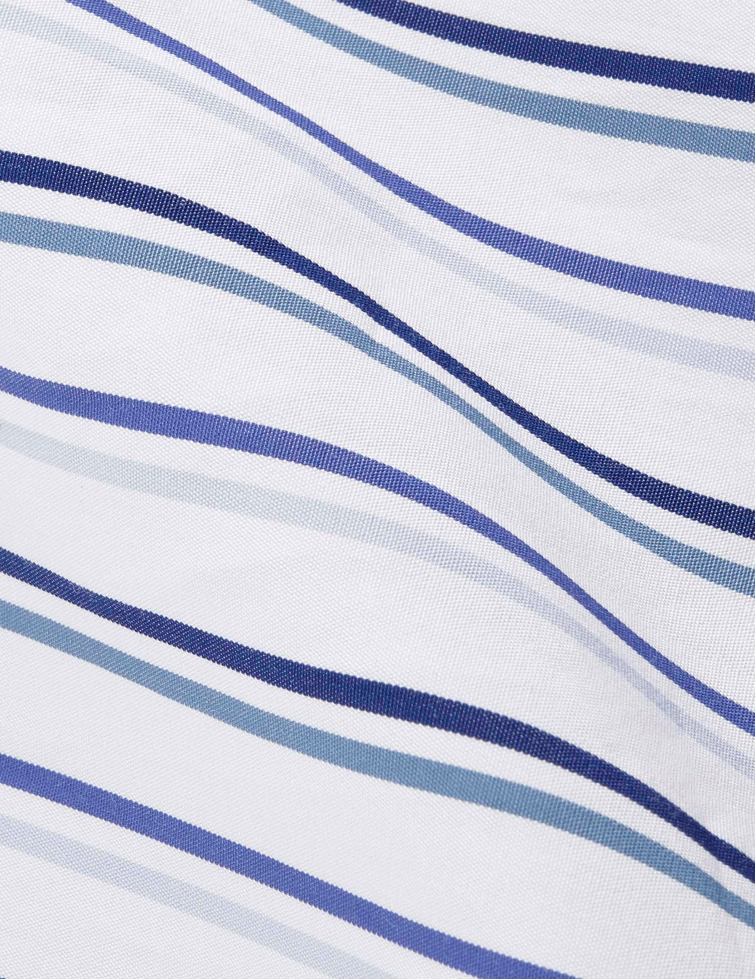 Blue fitted striped shirt - Poplin - Italian Collar#2