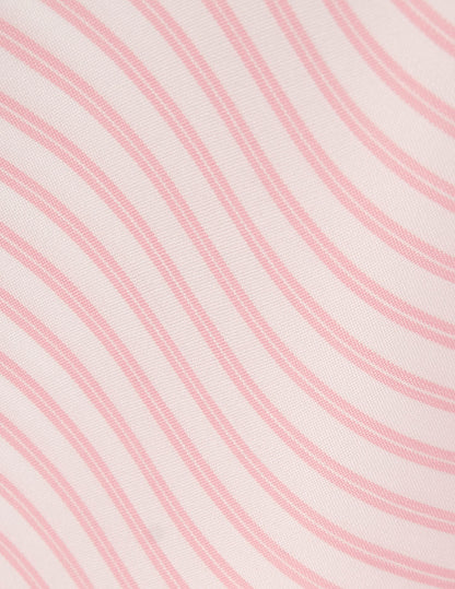 Fitted pink striped shirt