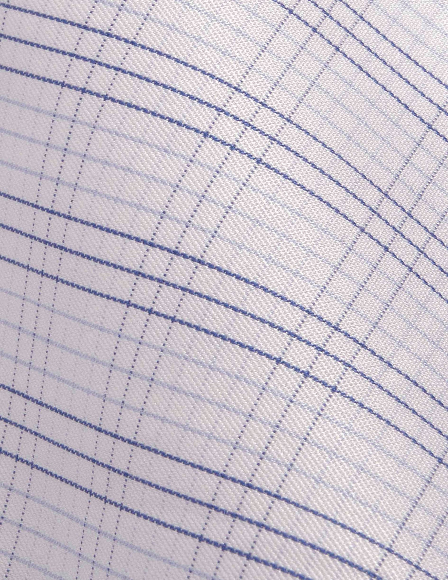Semi-fitted blue checked shirt - Poplin - Italian Collar#2