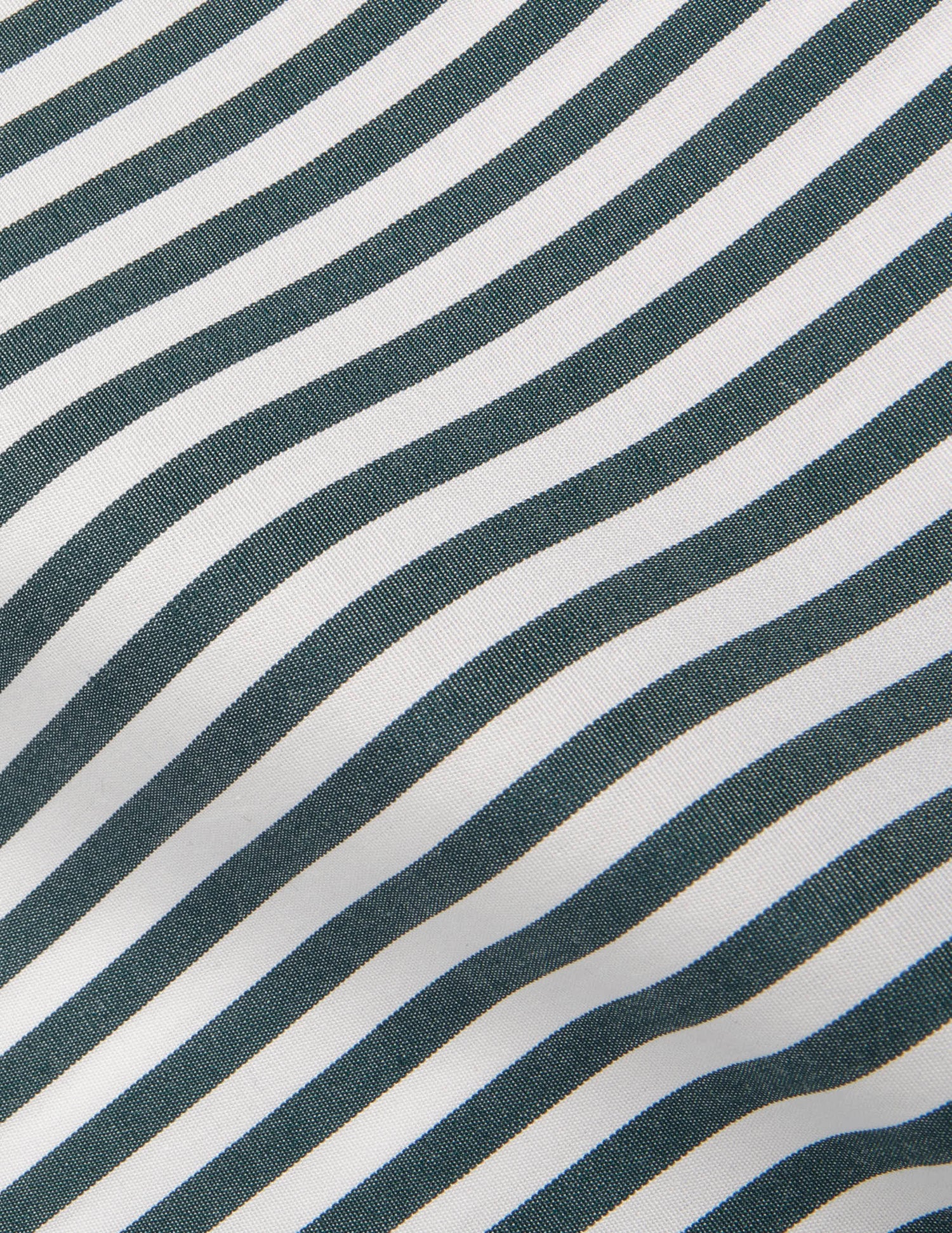 Green semi-fitted striped shirt