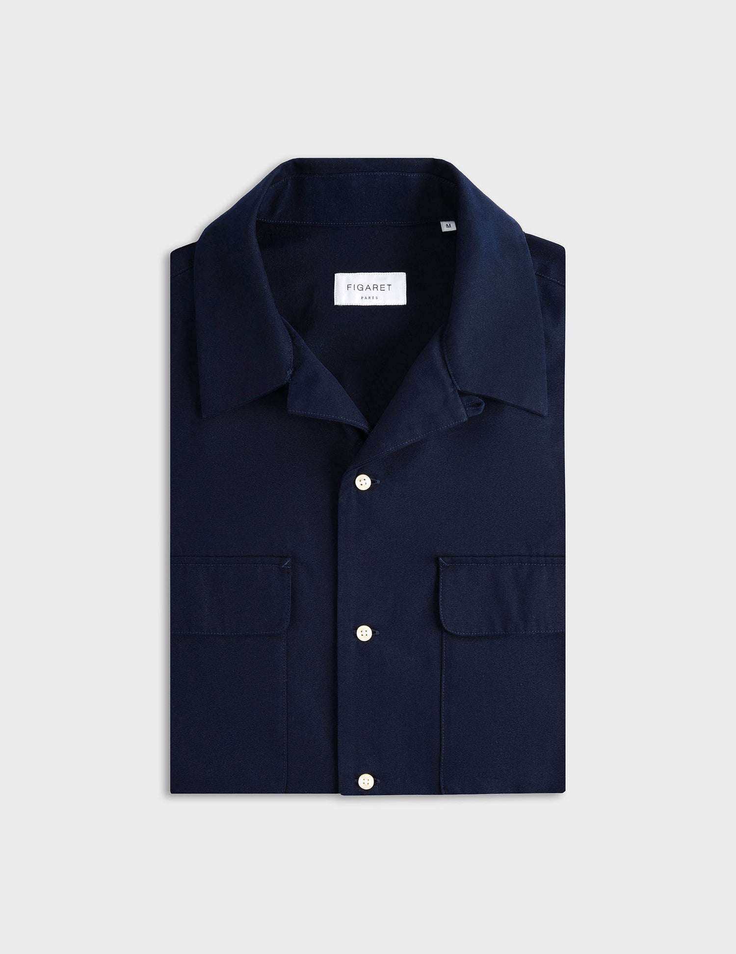 Ivano navy shirt - Twill - Cuban with bridle Collar#4
