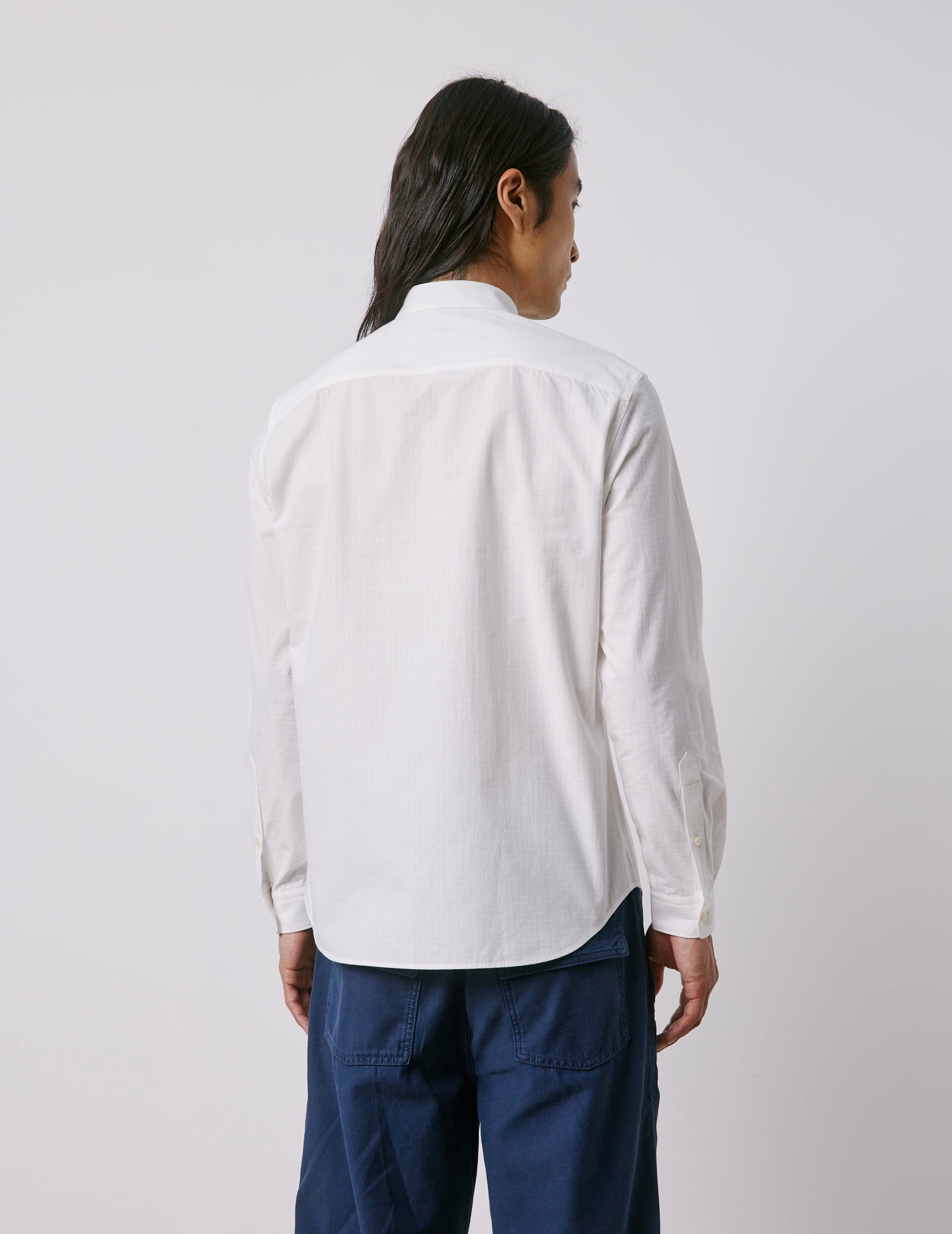 Mathias white shirt - Ripstop - Officer Collar