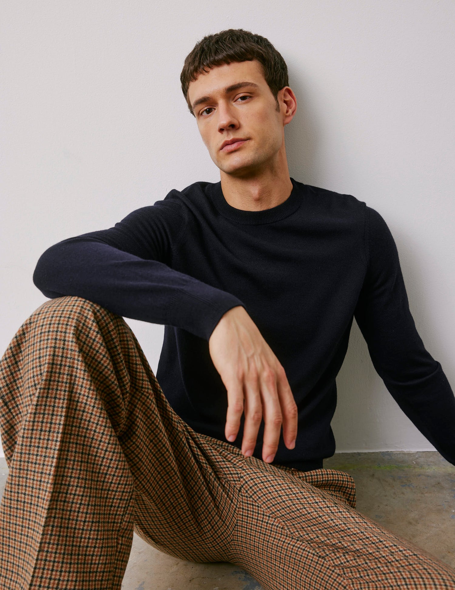 Massimo navy wool sweater