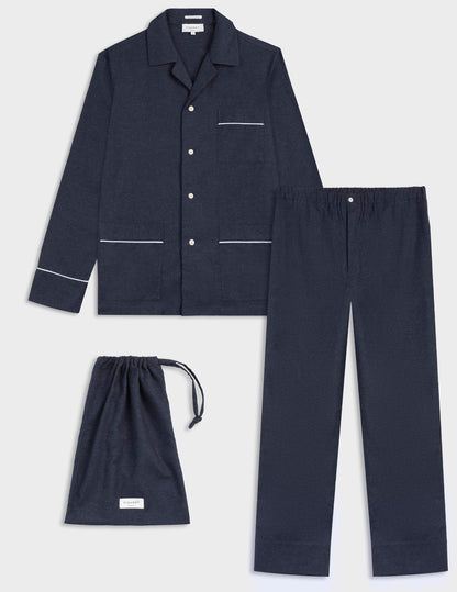 Louis blue flannel pajamas