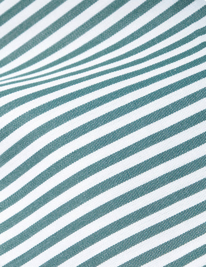 Louis green striped poplin pajamas