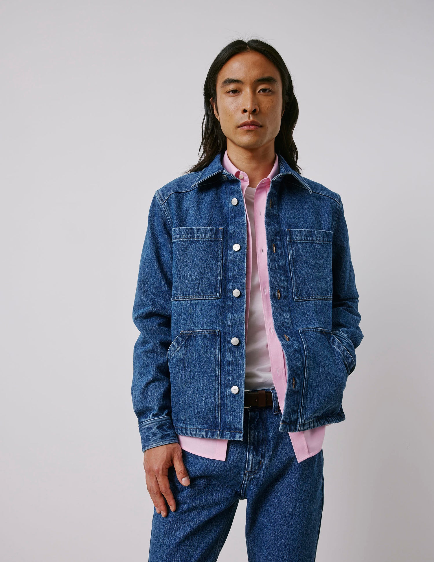 Malcom blue denim shirt jacket