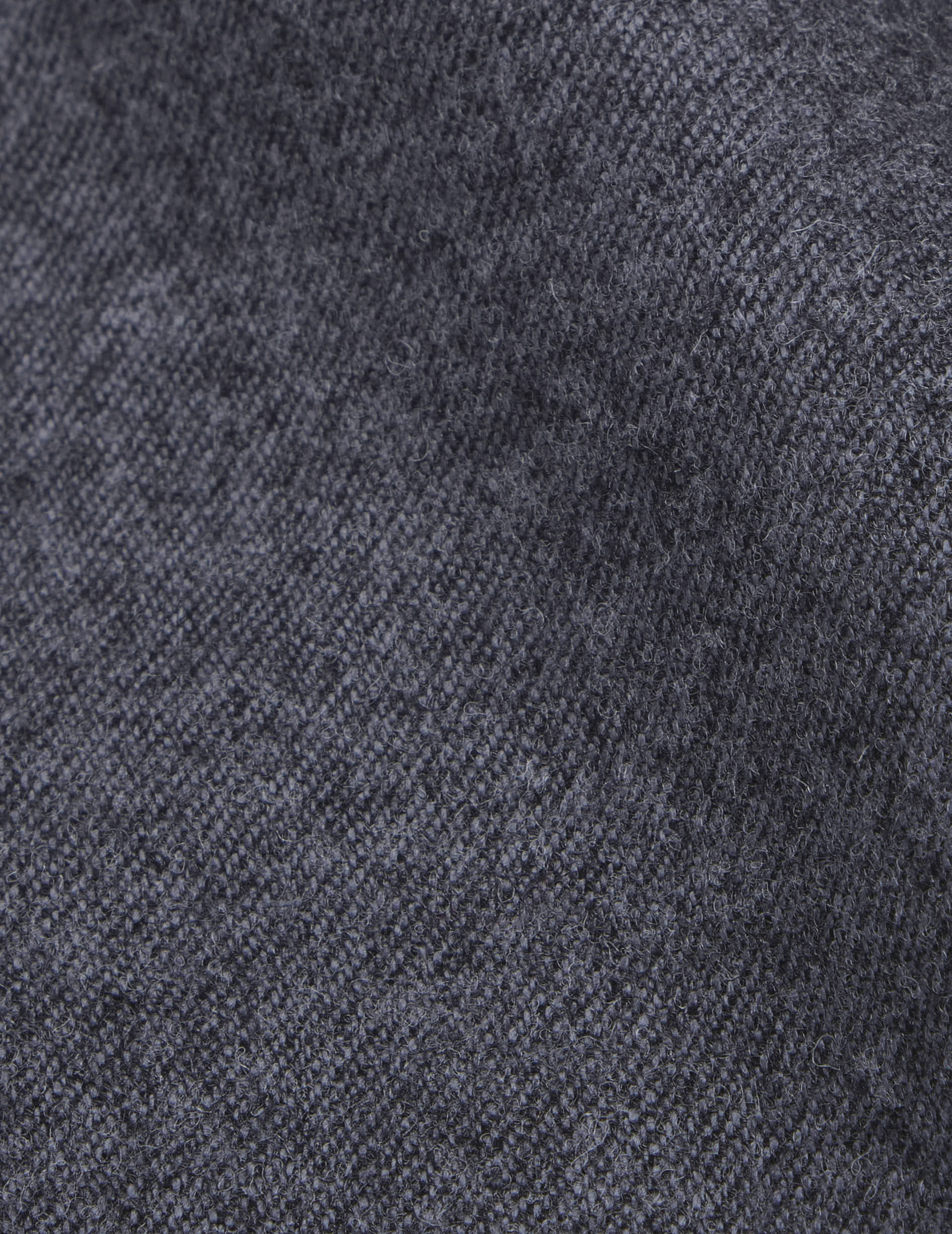 Maxime grey virgin wool shirt jacket - Laine vierge - Shirt without collar stand Collar