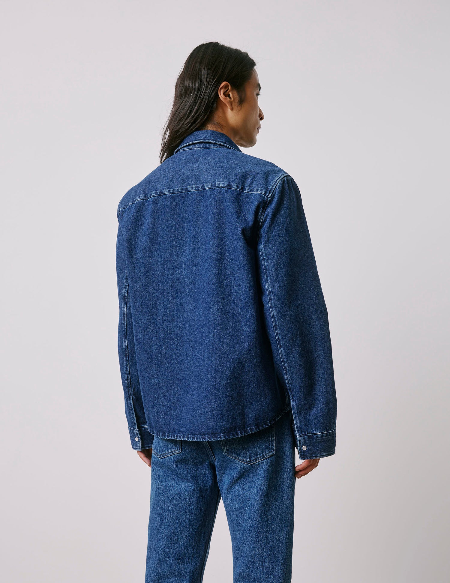 Merwann denim blue shirt jacket