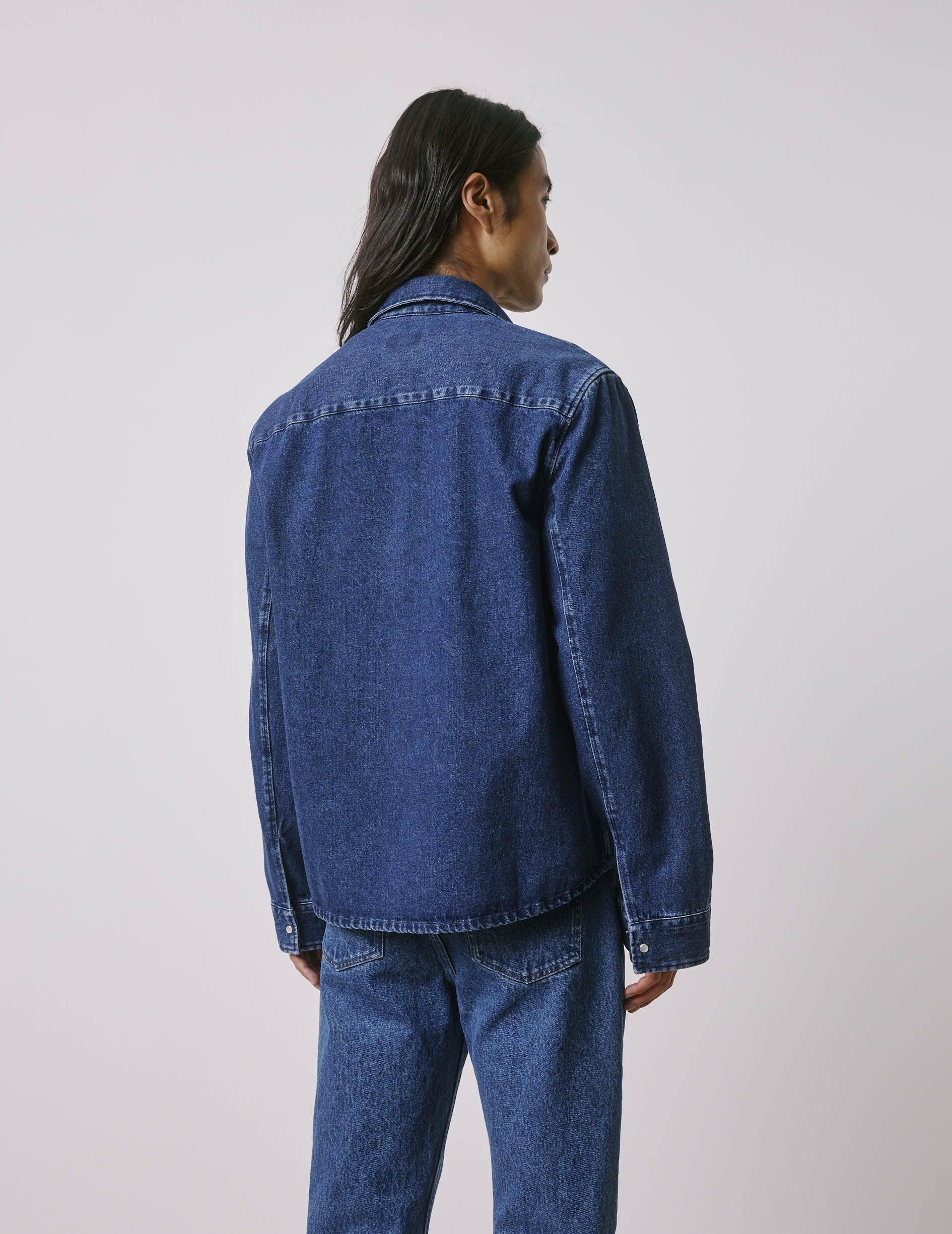 Merwann denim blue shirt jacket