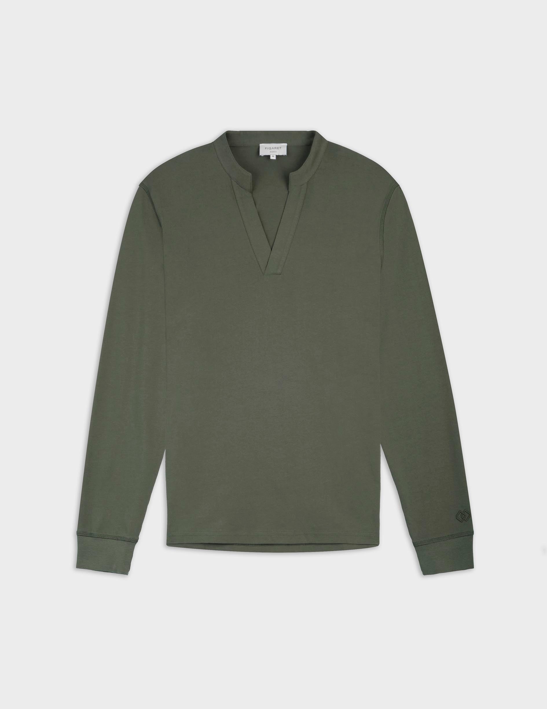 Charles khaki cotton t-shirt