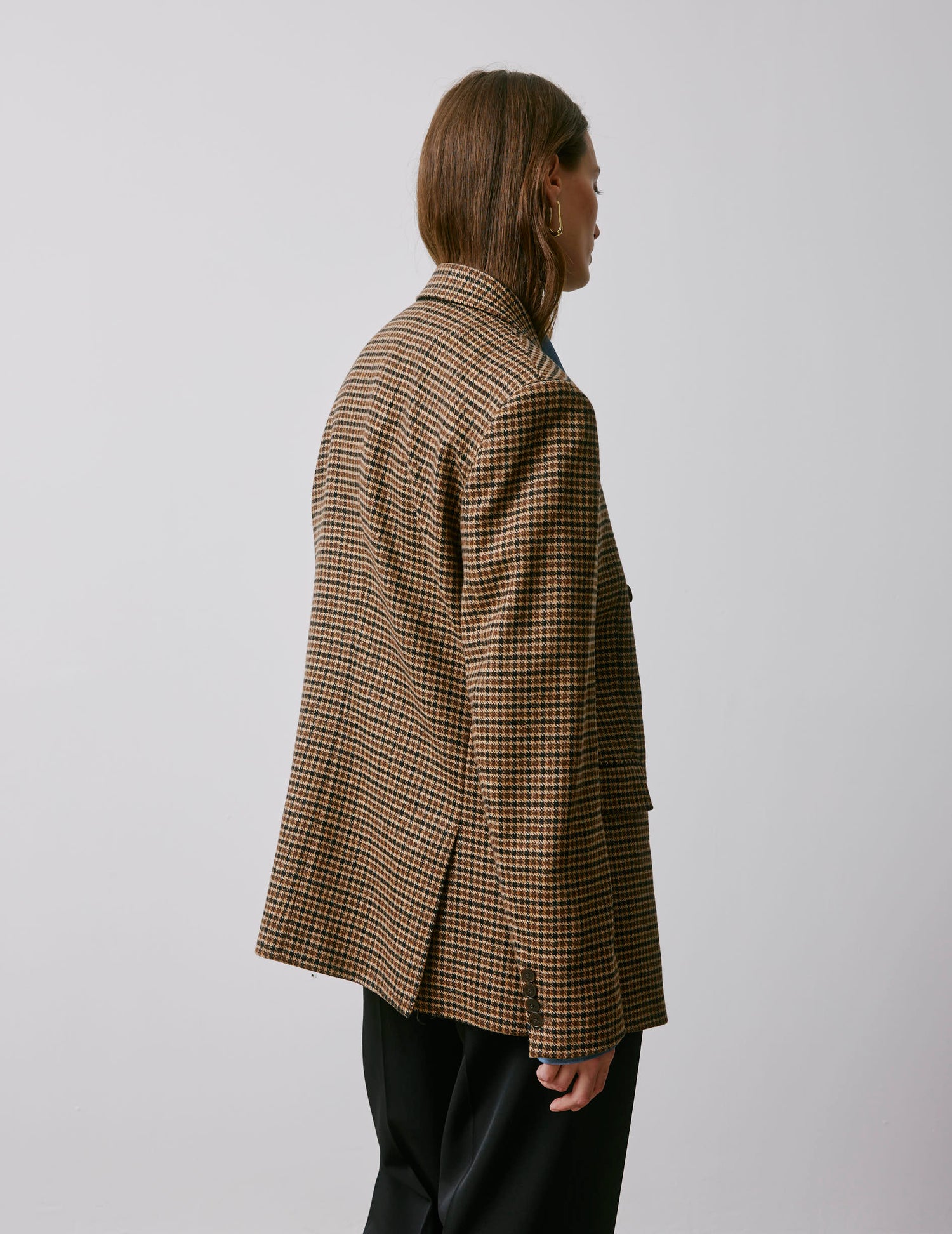 Angelo brown houndstooth jacket
