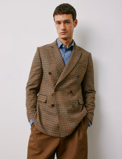 Angelo brown houndstooth jacket