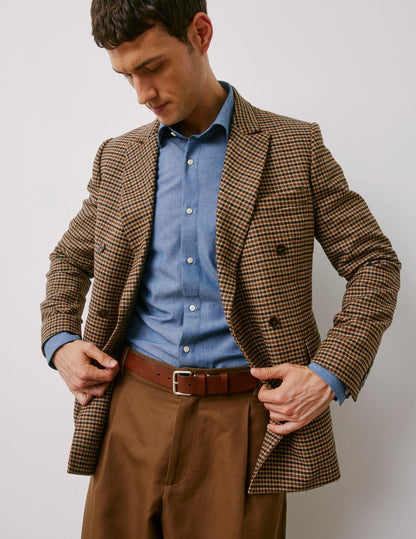 Angelo brown houndstooth jacket
