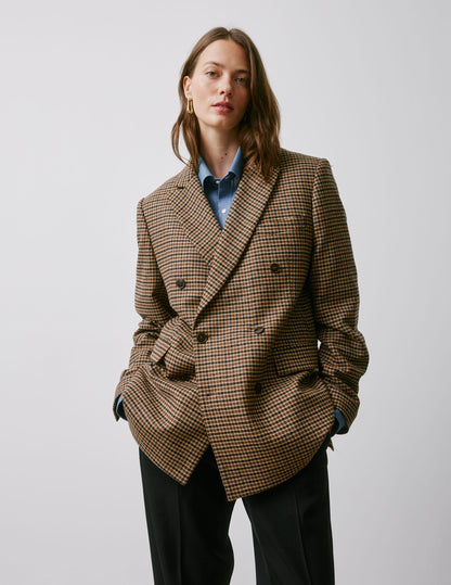 Angelo brown houndstooth jacket