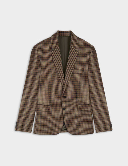 Gabin brown houndstooth wool blazer