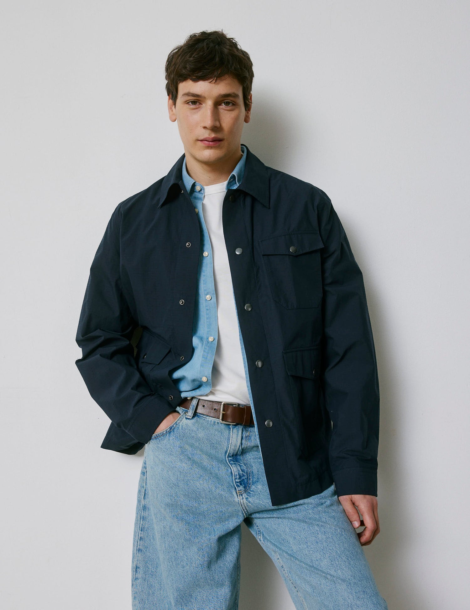 Melvin jacket in navy ripstop