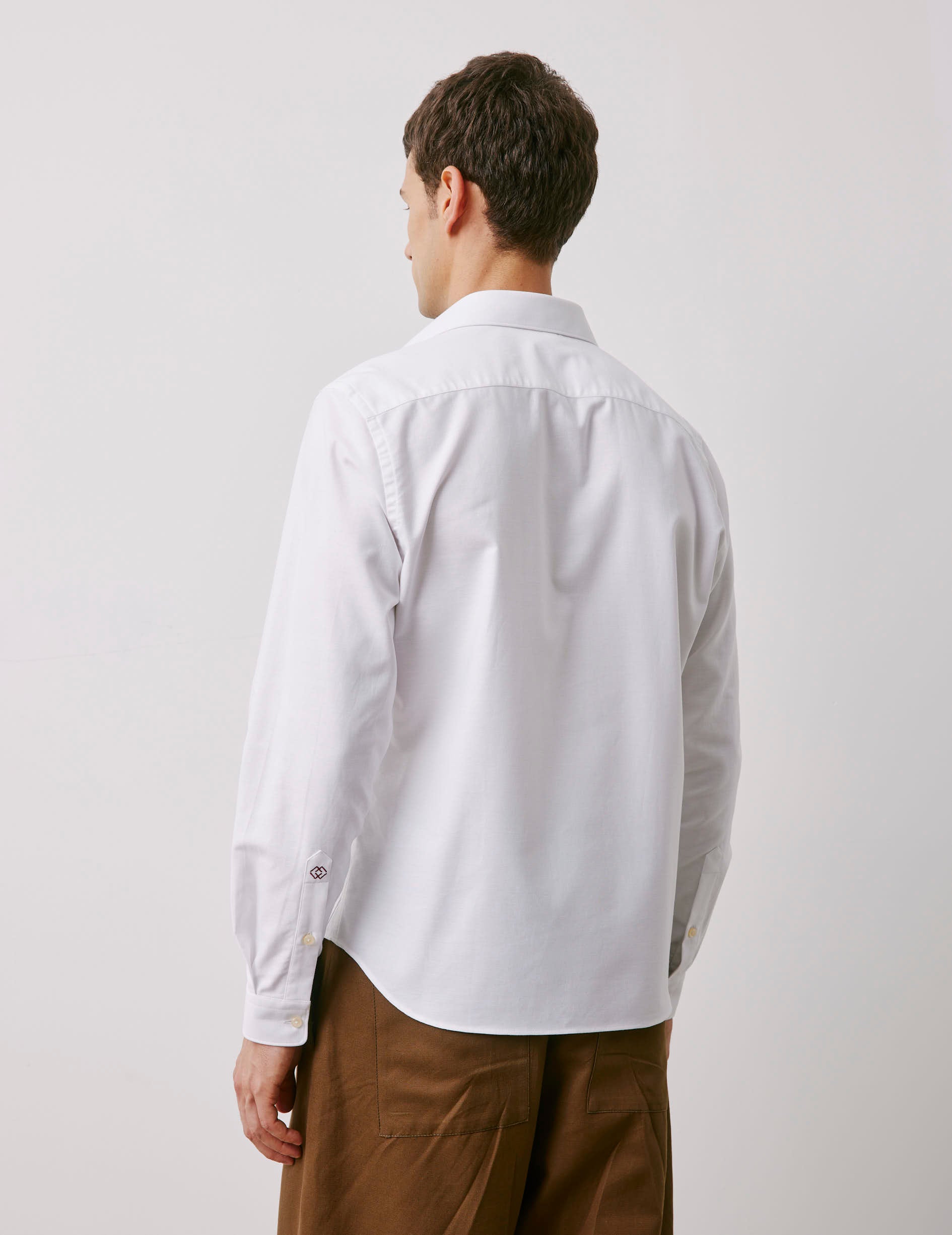 Unisex white Je t'aime shirt - Oxford - Figaret Collar