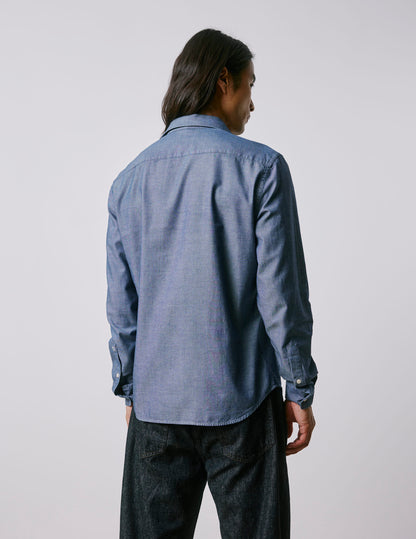 Unisex denim blue "Je t'aime" shirt