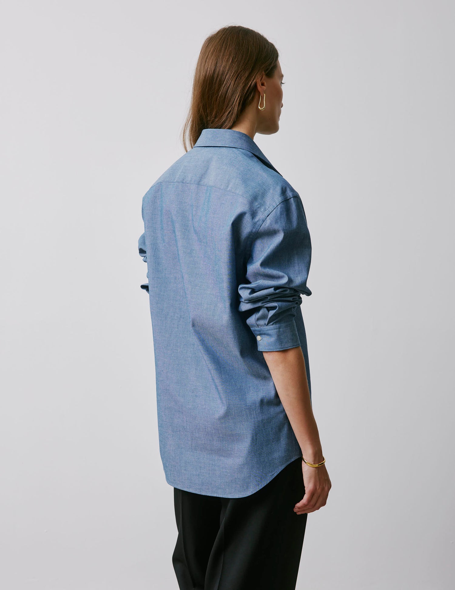Paolo blue shirt - Chambray - French Collar#8