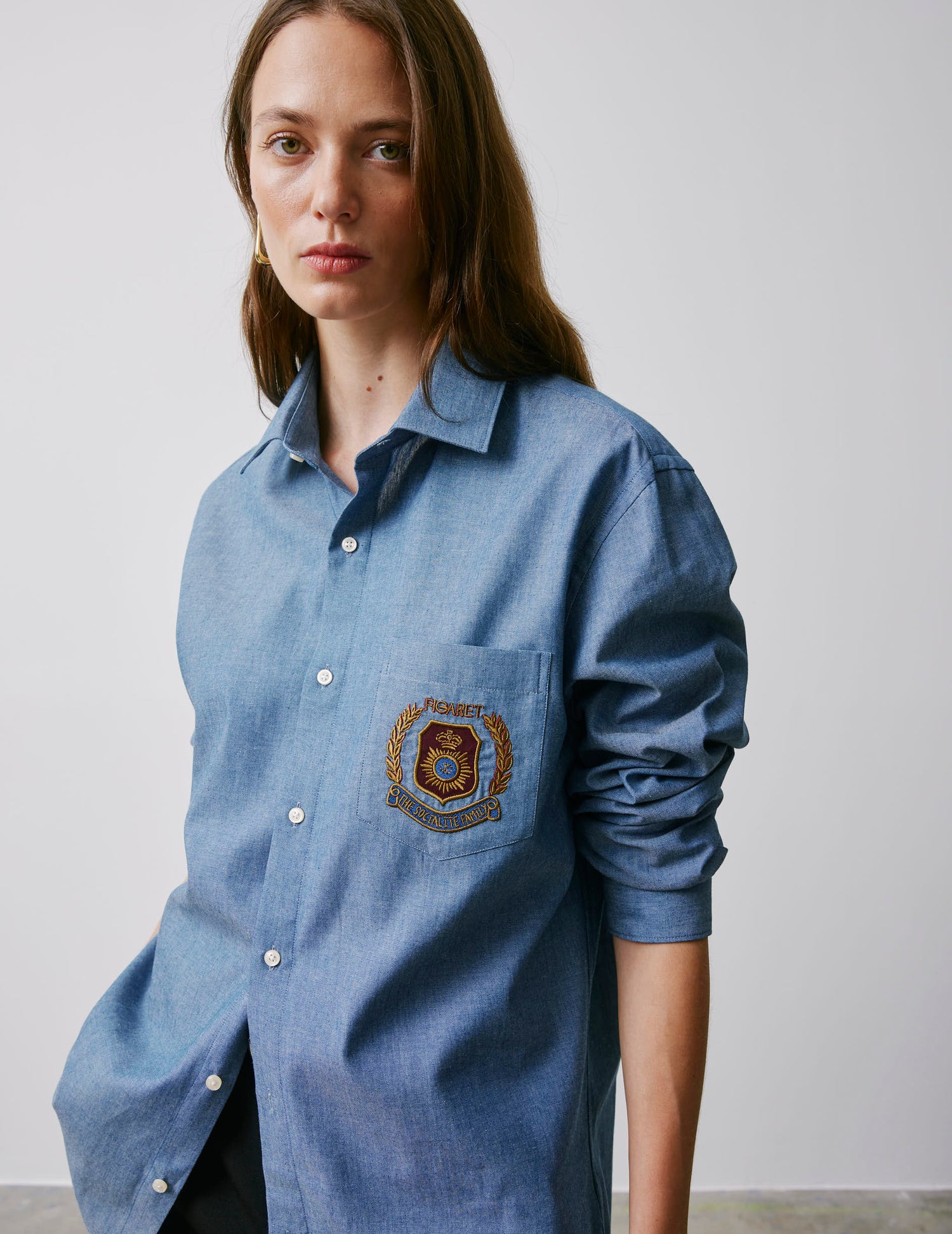 Paolo blue shirt - Chambray - French Collar#6