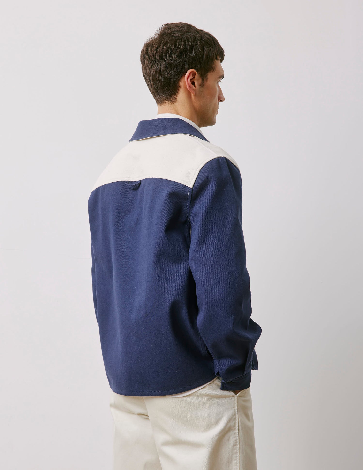 Mael navy twill fun overshirt