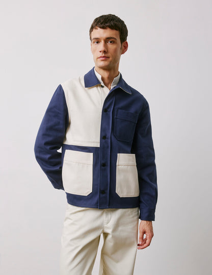 Mael navy twill fun overshirt